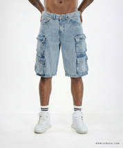 Cargo 4-Pocket Denim Shorts