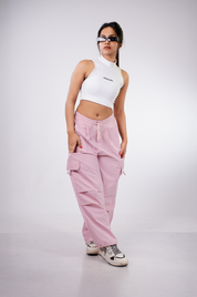 Pink Flex Cargo Pant