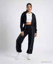 Urban Flex Piped Black Co-ord Set