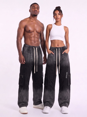 Washed Black Bade Denim Bottom