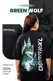 Green Wolf Oversized Tee