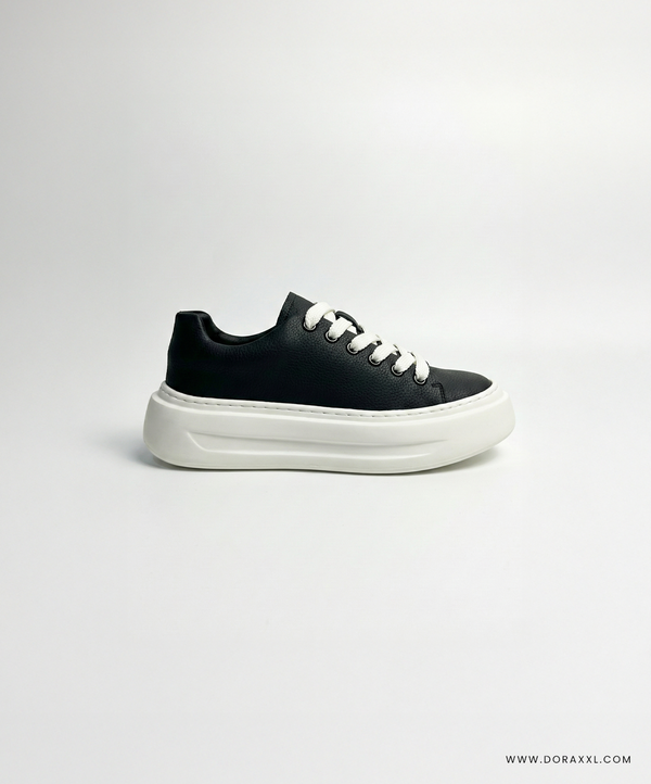 Chunky Sole Leather Sneakers