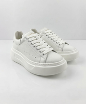 Chunky Sole Leather Sneakers