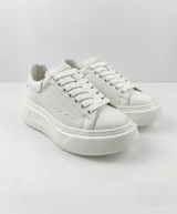 Chunky Sole Leather Sneakers