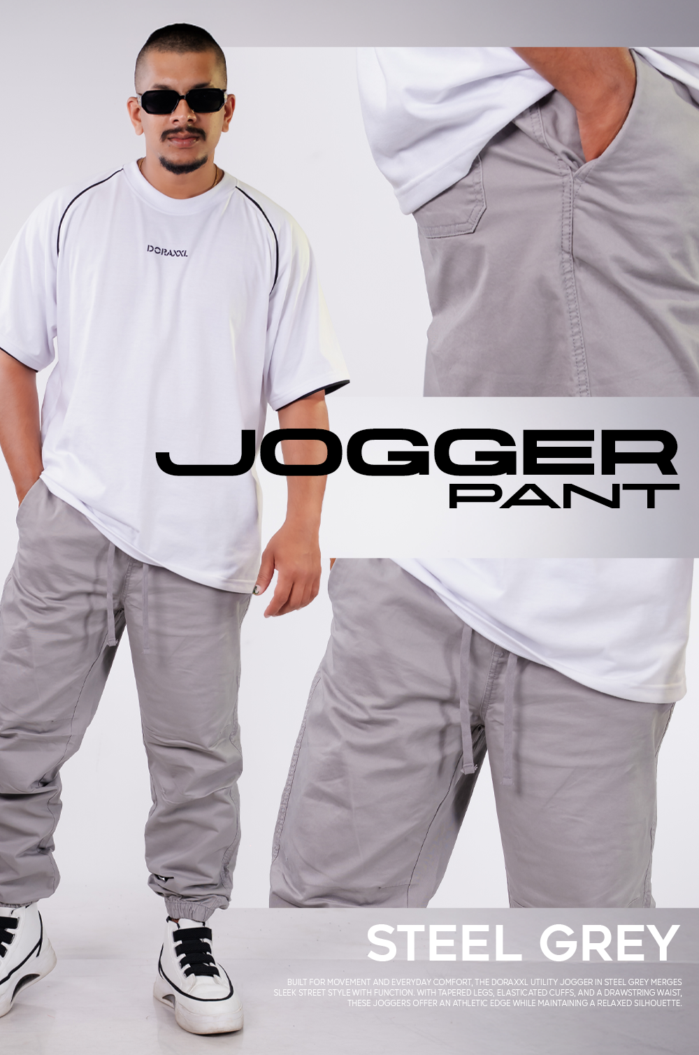 Steel Gray Jogger Pant