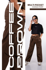 Multi-Pocket Flare Cargo Pants