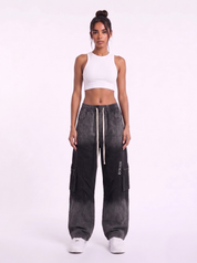 Washed Black Bade Denim Bottom