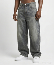 Black wave Baggy Denim