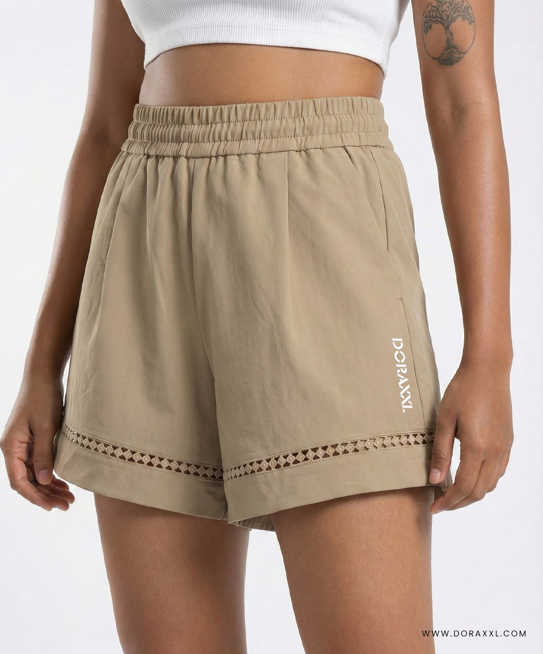 Sand Lace Trim Short