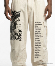 Urban Script Beige Cargo Pant