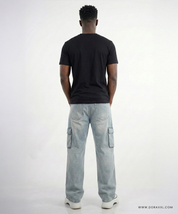 Light Wash Denim Cargo Pant