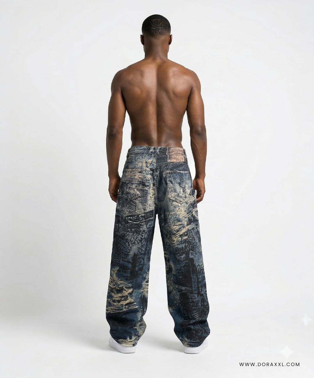 Distressed Urban Patchwork Denim