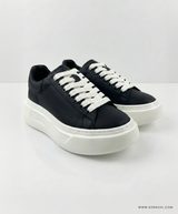 Chunky Sole Leather Sneakers