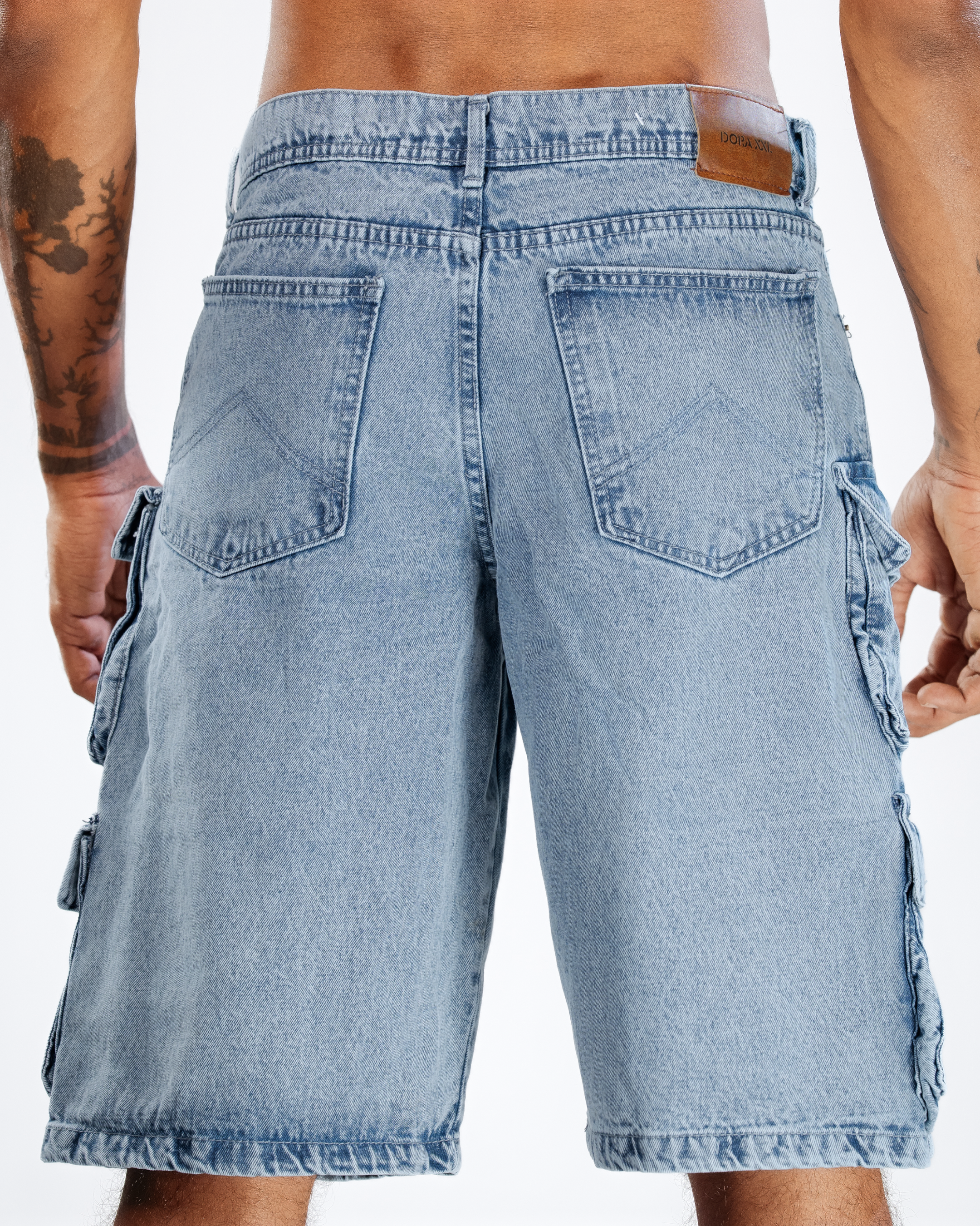 Cargo 4-Pocket Denim Shorts