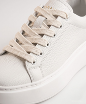 Chunky Sole Leather Sneakers