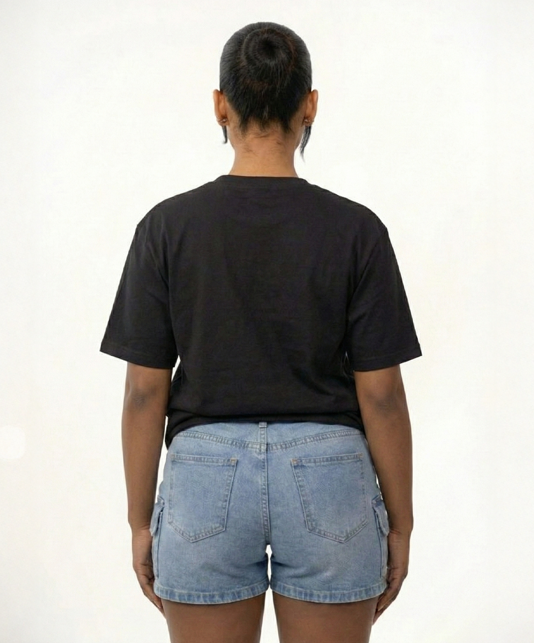 High-Waist Denim Shorts