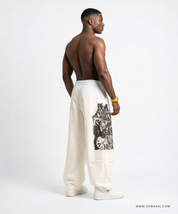 Urban Script Beige Cargo Pant