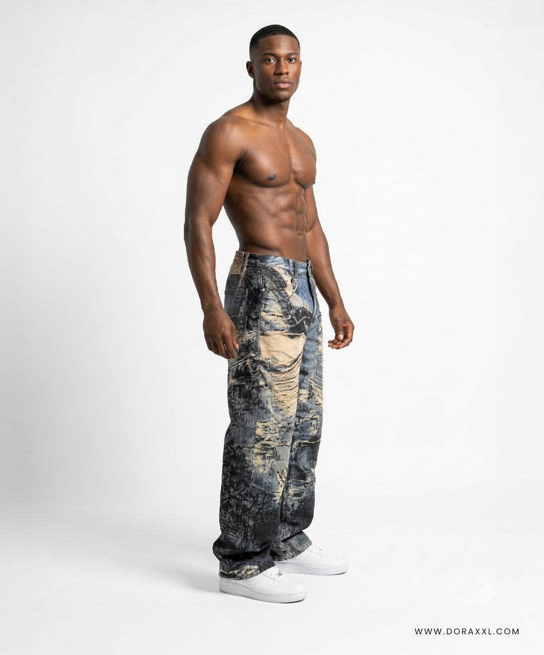 Distressed Urban Patchwork Denim