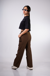 Multi-Pocket Flare Cargo Pants