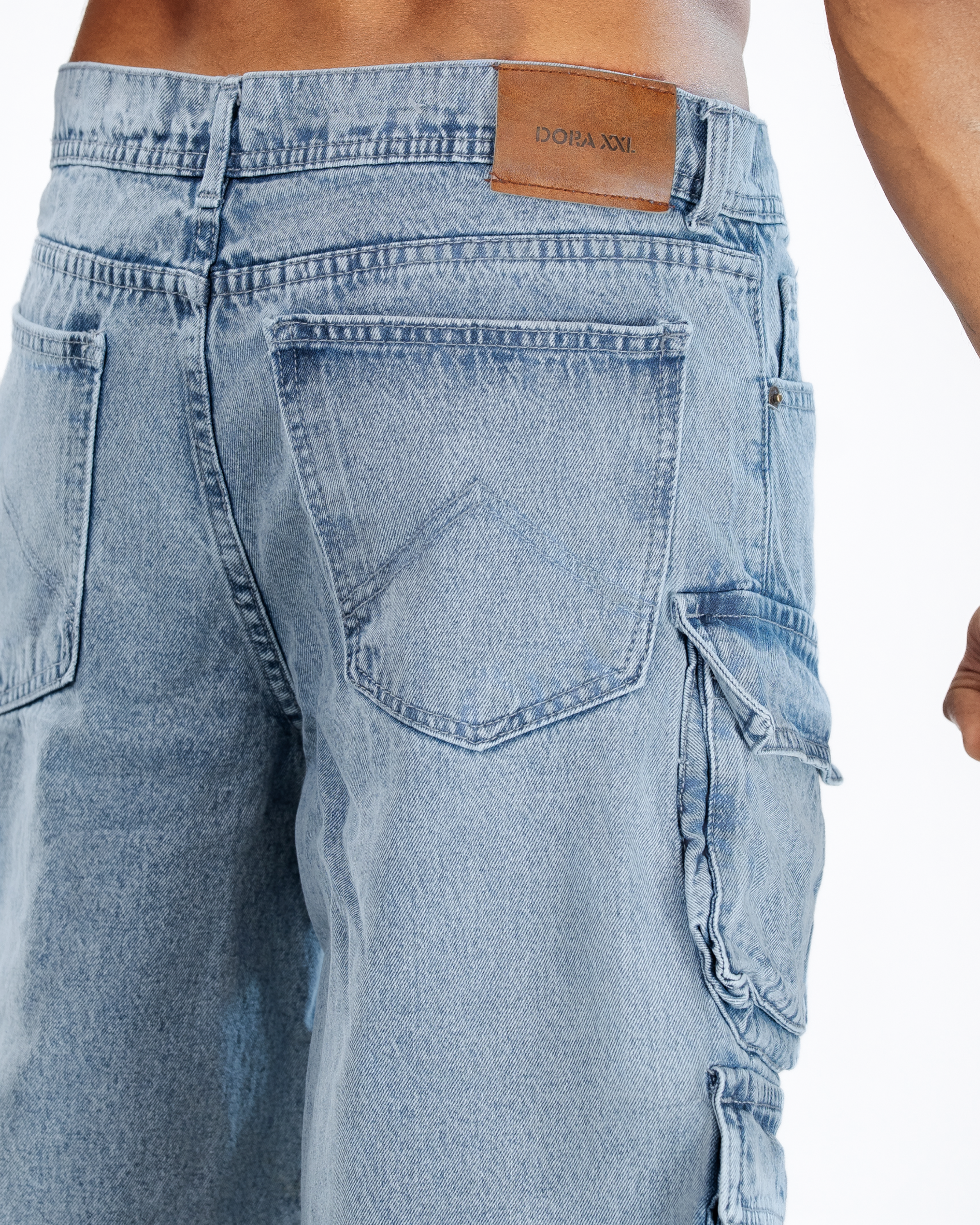 Cargo 4-Pocket Denim Shorts