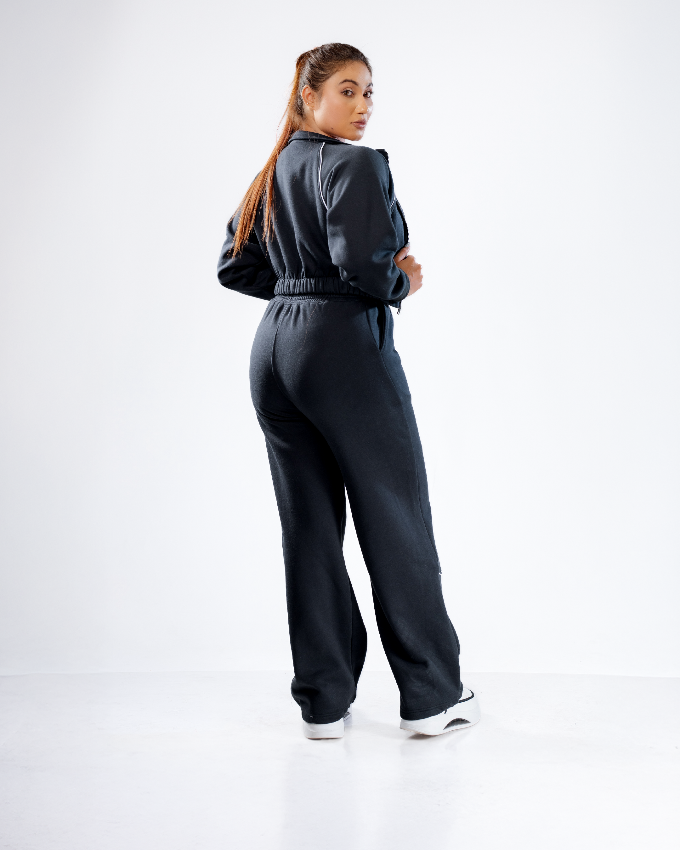 Urban Flex Piped Black Co-ord Set