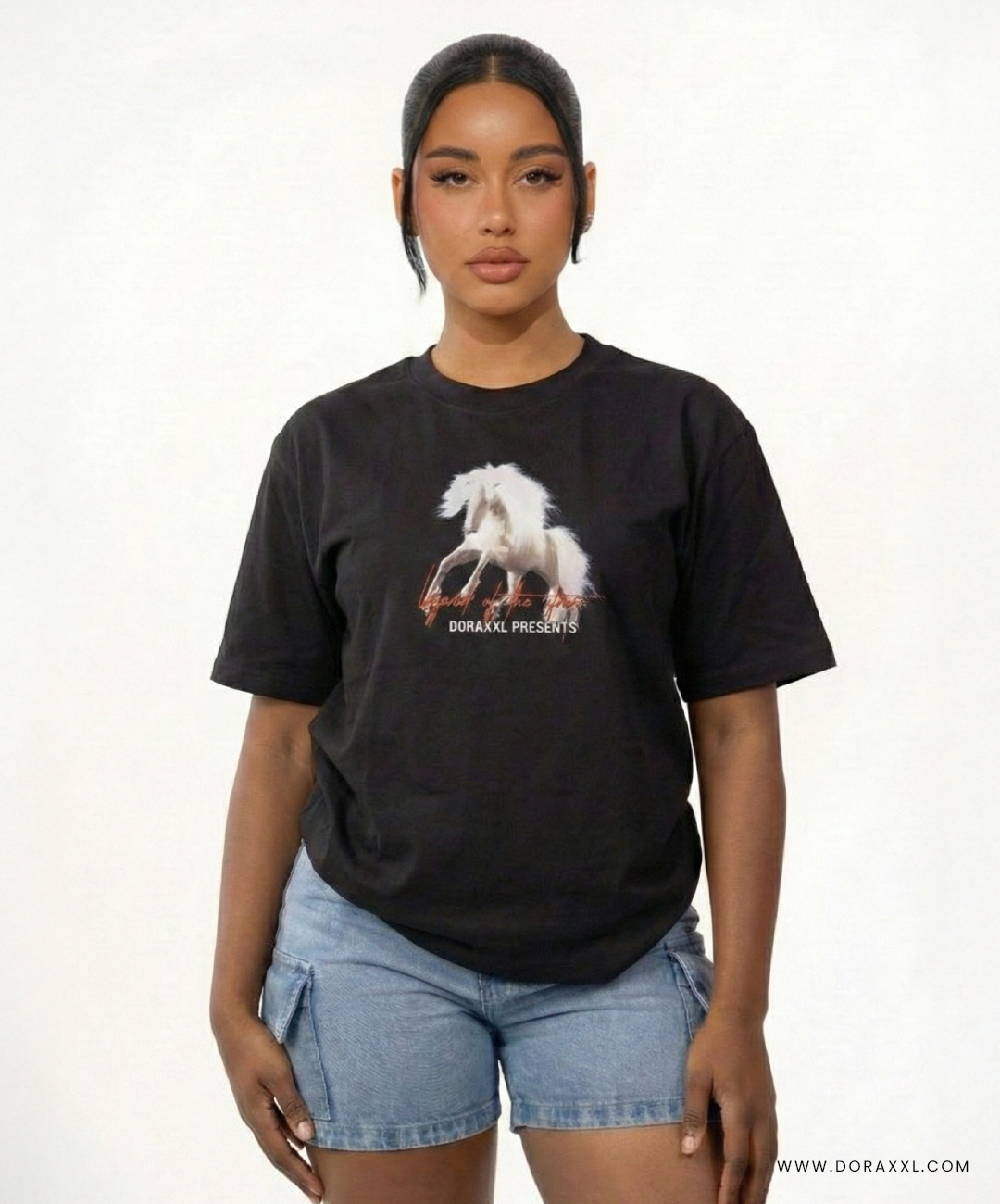 High-Waist Denim Shorts