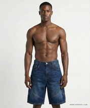 Relaxed Fit Washed Denim Short