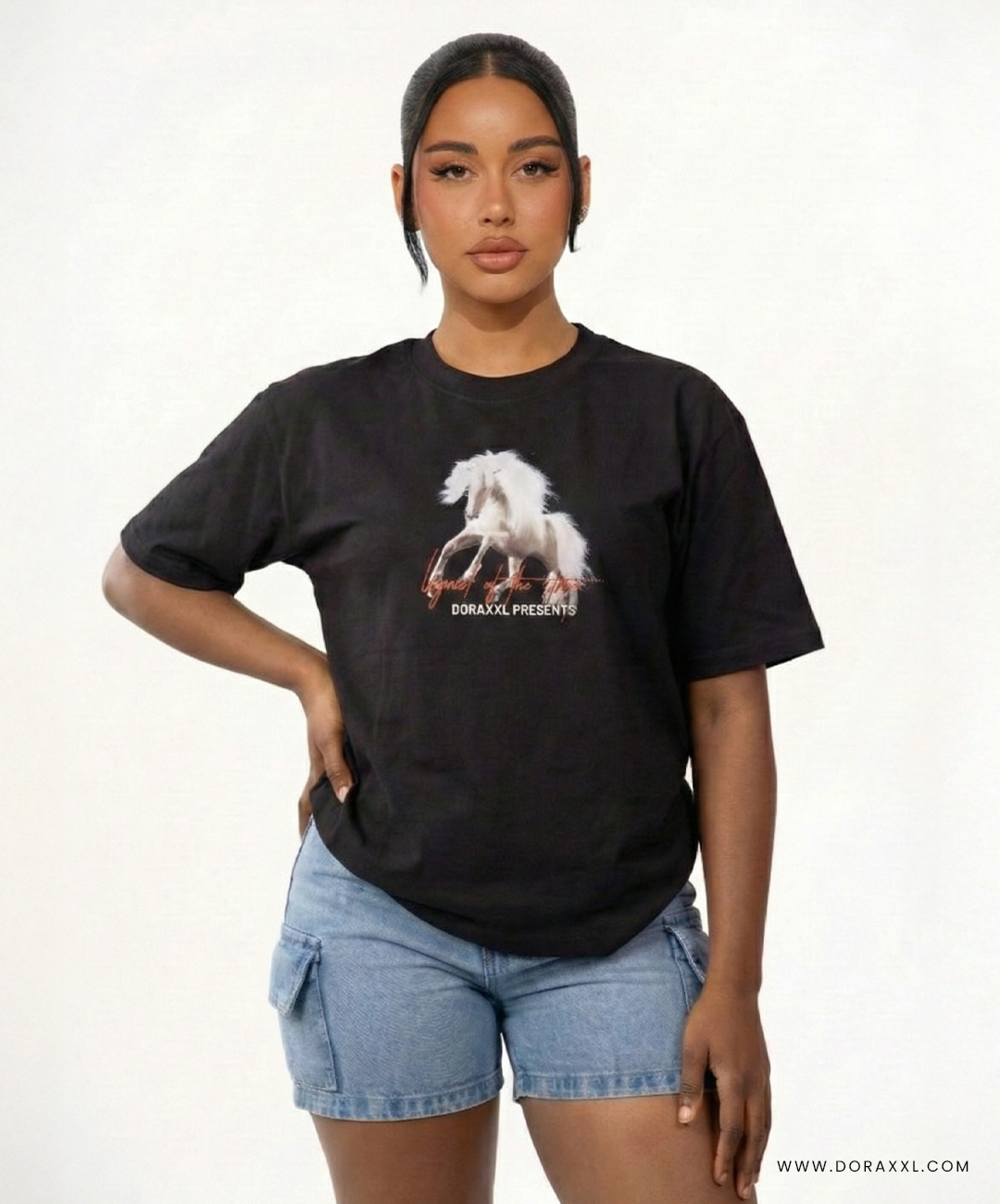 High-Waist Denim Shorts