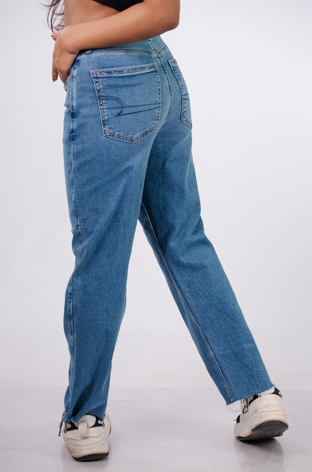 High-Rise Blue Denim Jean