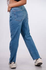 High-Rise Blue Denim Jean