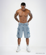 Cargo 4-Pocket Denim Shorts