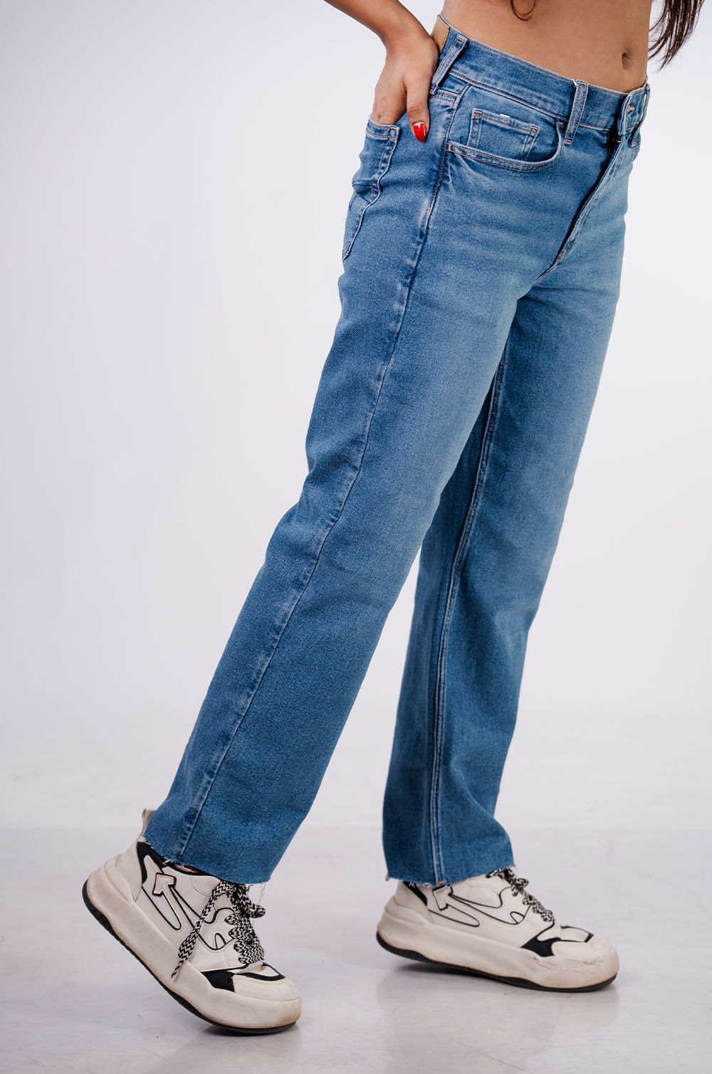 High-Rise Blue Denim Jean