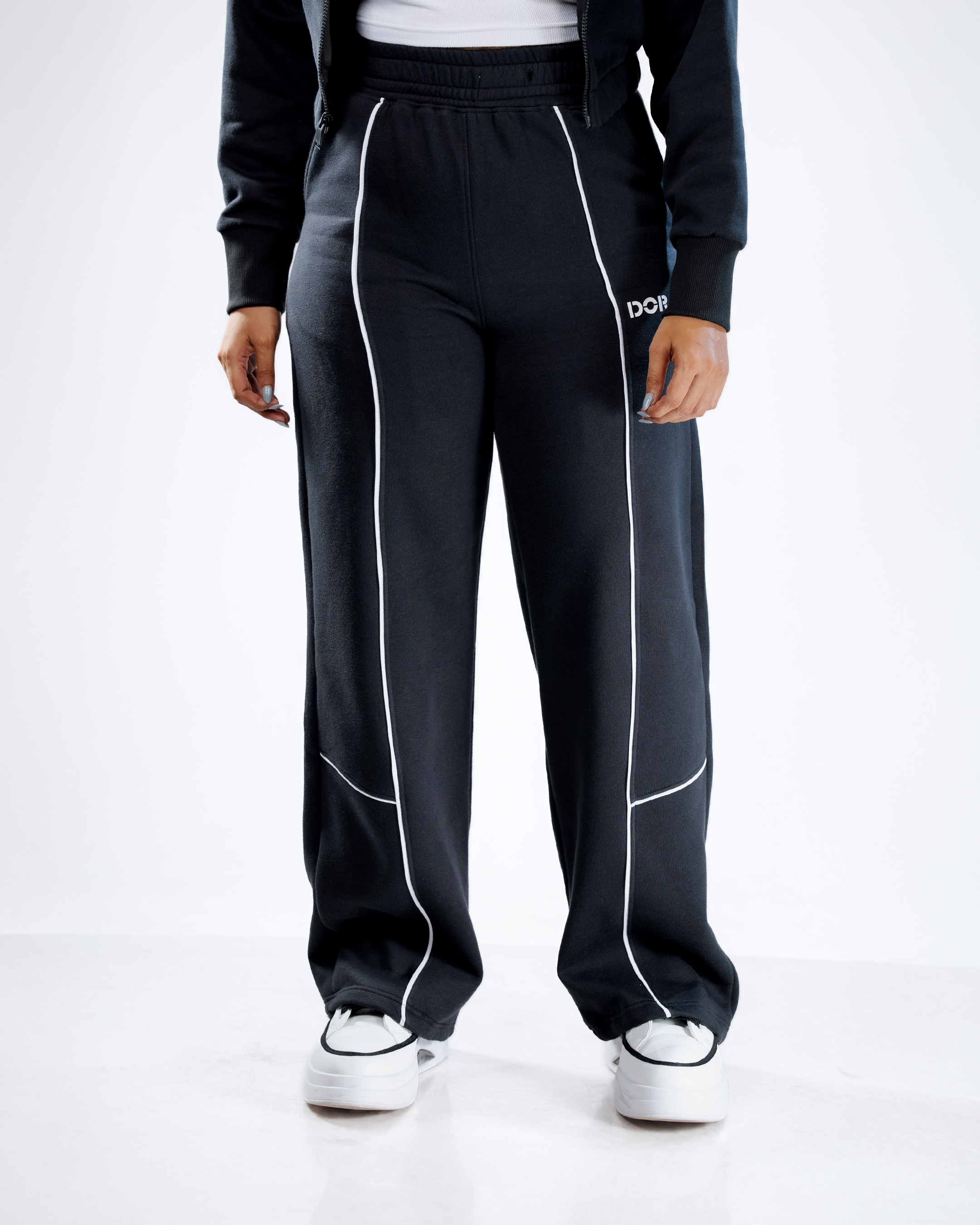 Urban Flex Piped Black Co-ord Set