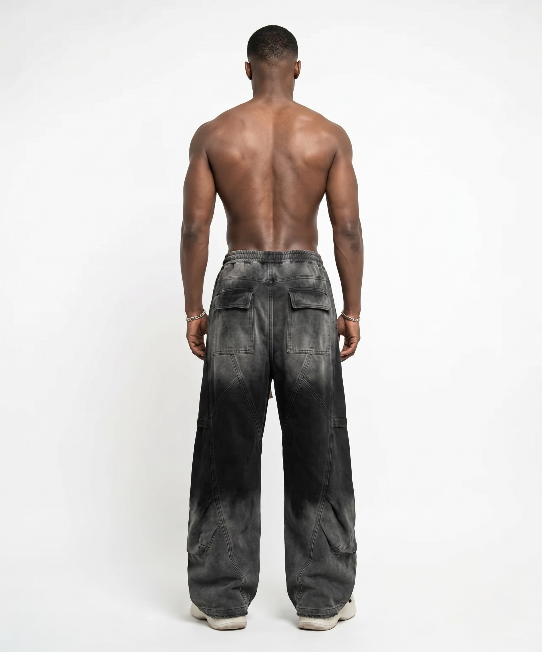 Washed Black Bade Denim Bottom