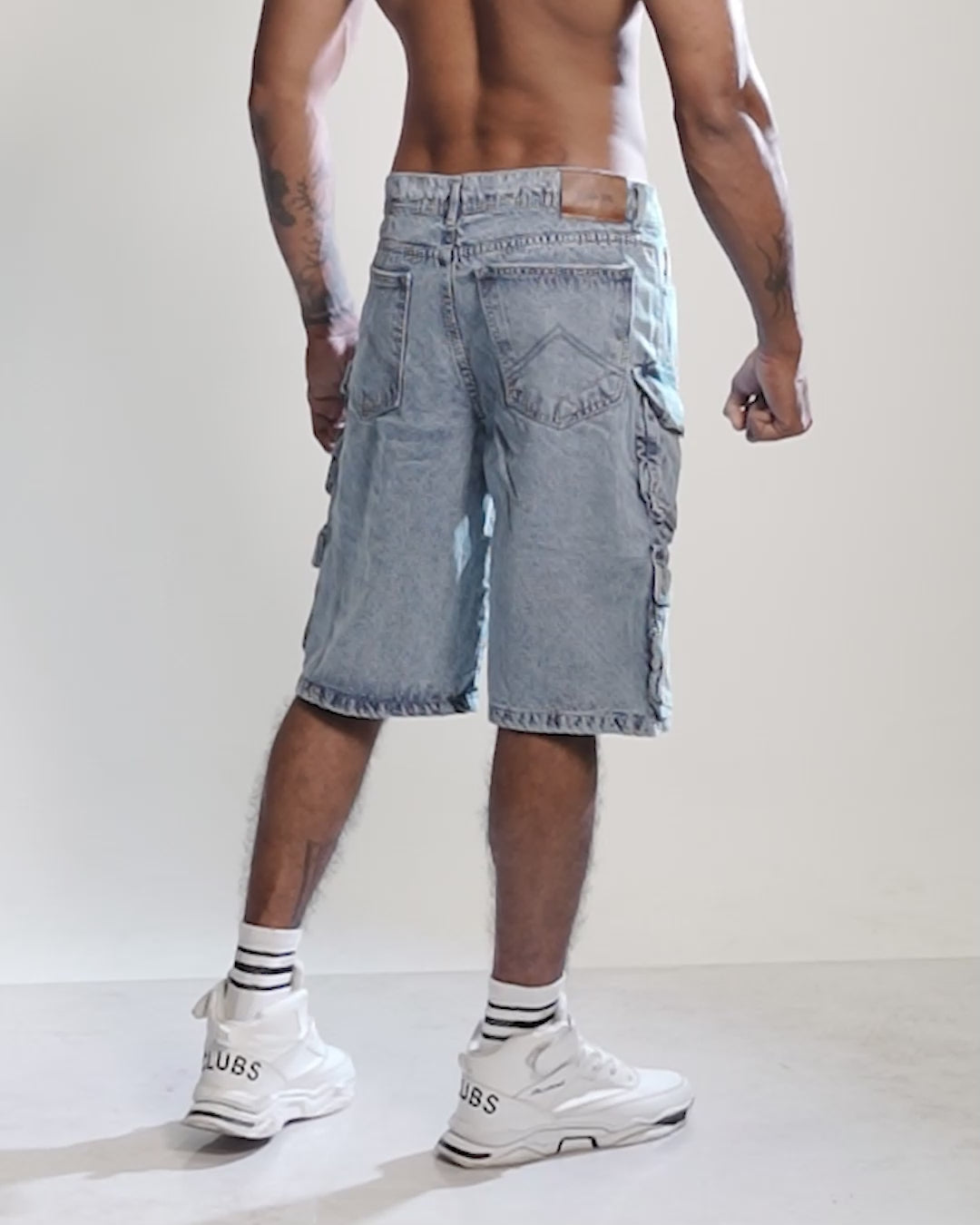 Cargo 4-Pocket Denim Shorts